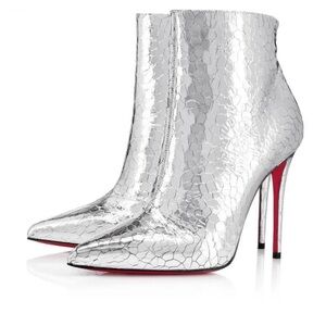 Louboutin so kate silver booties